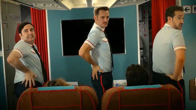 Nothing passes the time on a long flight like a Pointer Sisters routine.