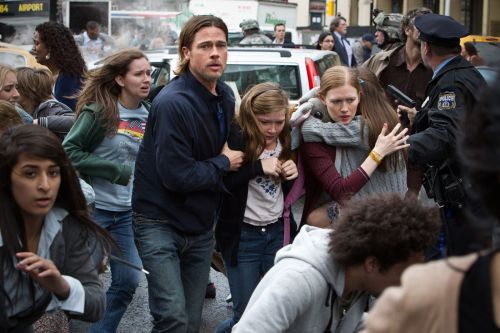 Brad Pitt tries to save his family in 'World War Z'
