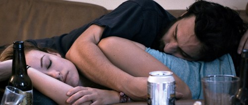 Olivia Wilde and Jake Johnson get all twisted up in 'Drinking Buddies'.