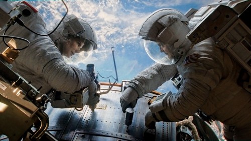 Sandra Bullock and George Clooney in 'Gravity'