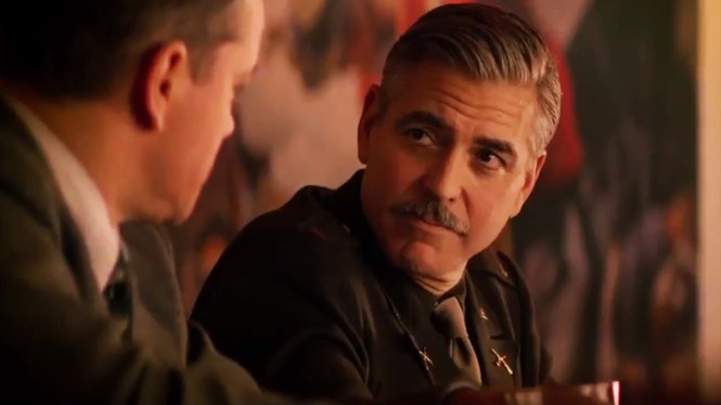 Matt Damon and George Clooney in 'The Monuments Men'