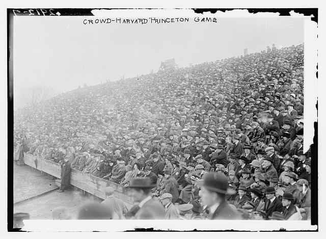 Crowd at a Harvard-Princeton football game, Nov. 8, 1913. (Library of Congress)