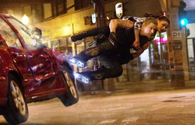 'Jupiter Ascending': Check it out, hover boots! (Warner Bros.)