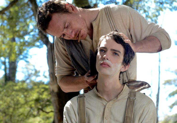 Michael Fassbender and Kodi Smit-McPhee in 'Slow West' (A24)