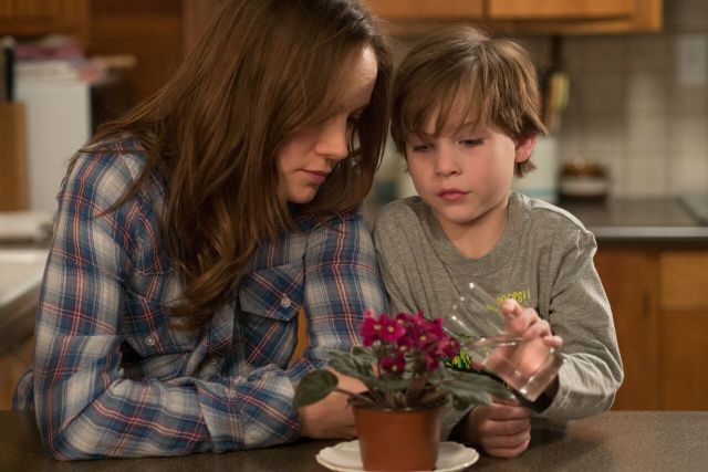 Brie Larson and Jacob Tremblay in 'Room' (A24)