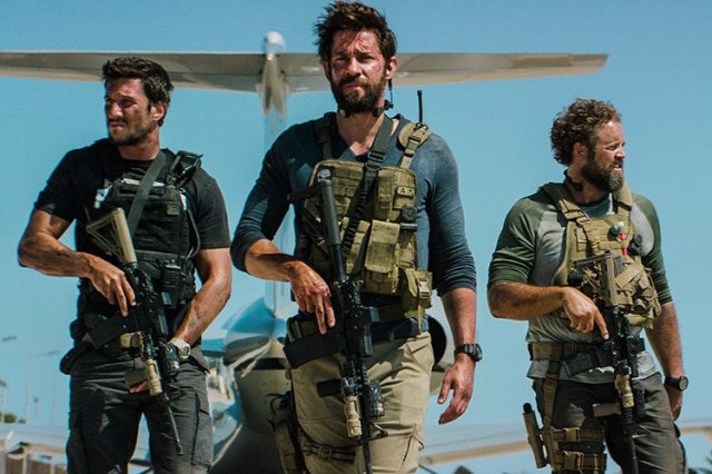 Pablo Schreiber, John Krasinski, and David Denman in '13 Hours' (Paramount Pictures)